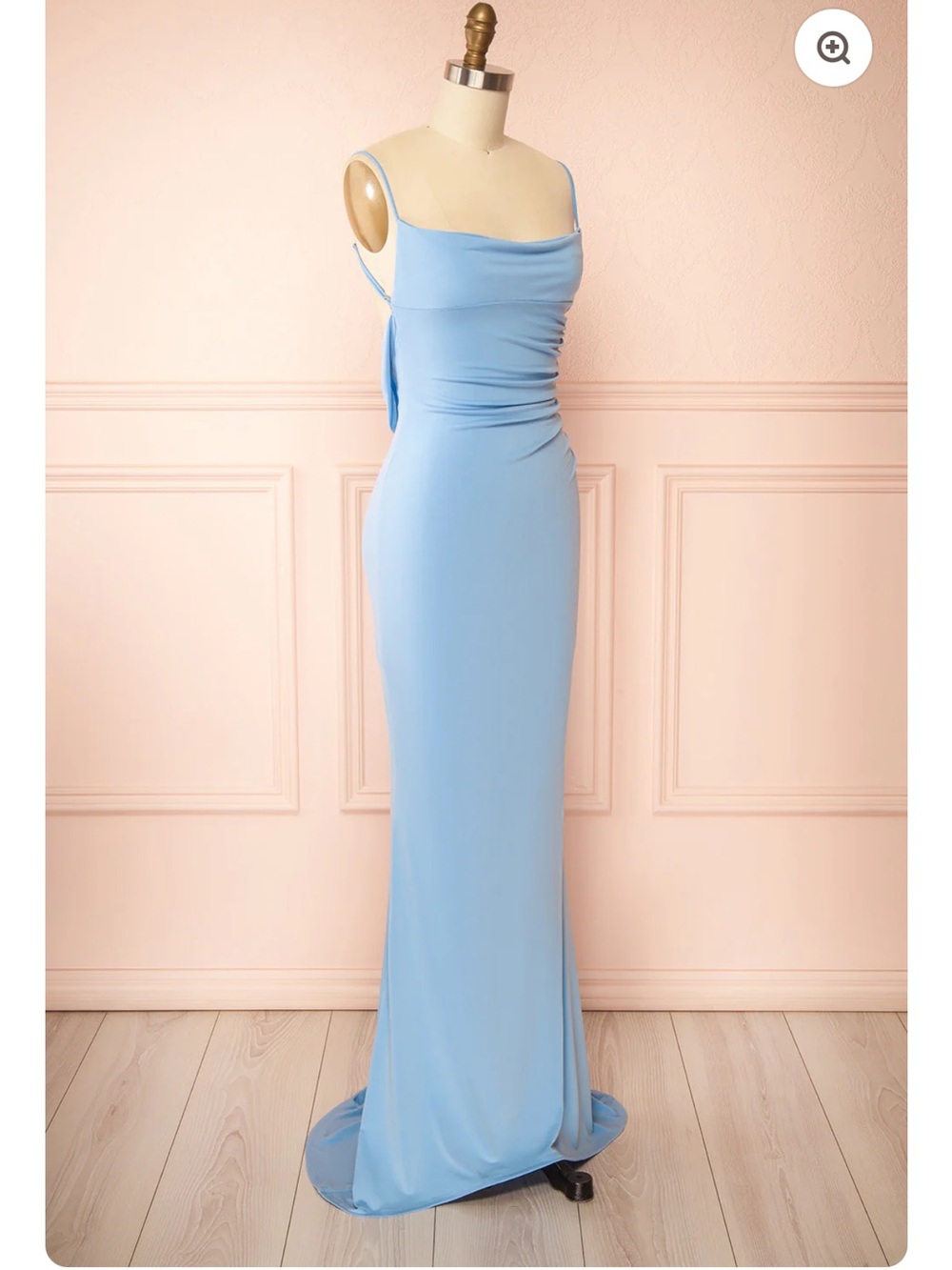 Nayla Mermaid Maxi Dress with Open Back Blue Maxi Open Back Like New